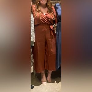 Express Satin Wide Leg Jumpsuit